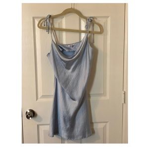 Loreli Satin Mini Dress - Blue